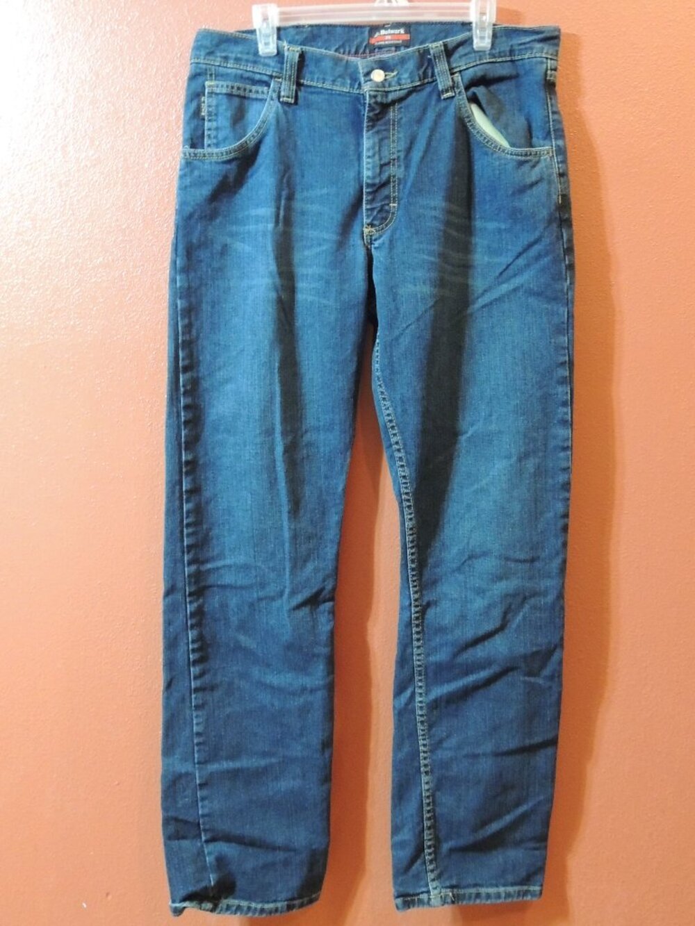 Bulwark Fire Resistant Jeans Men 34 Blue Pockets Outdoor Work Denim Jeans